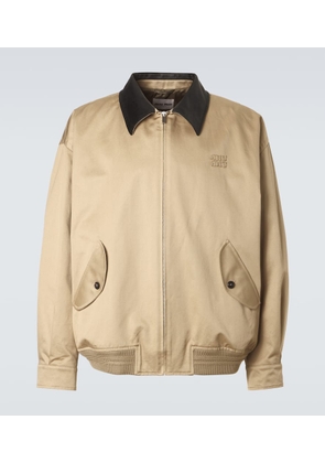 Miu Miu Cotton twill blouson jacket