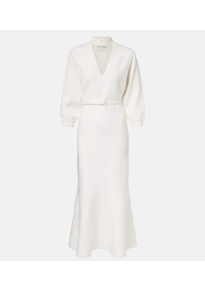 Roland Mouret Cutout knitted belted midi dress