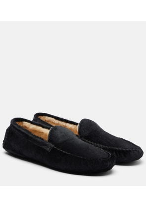 The Row Lucca calf hair loafers