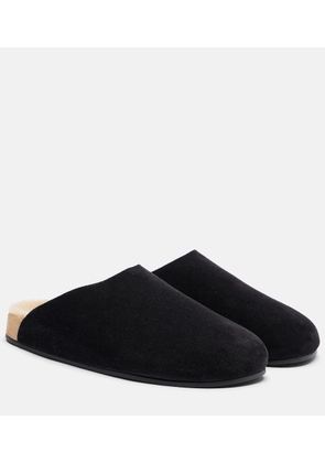 The Row Hudson Two suede mules