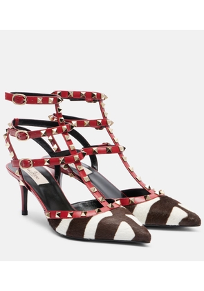Valentino Garavani Rockstud calf hair pumps