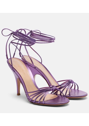 Gianvito Rossi Male metallic leather sandals