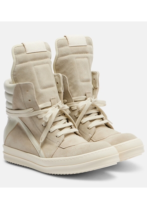 Rick Owens Temple Geobasket suede high-top sneakers