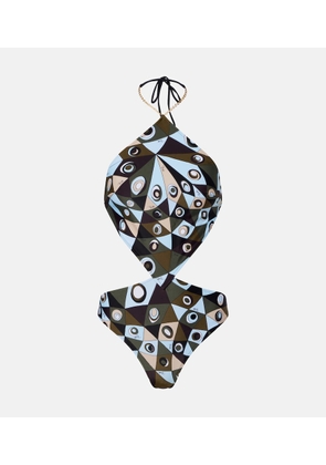 Pucci Occhi cutout halterneck swimsuit