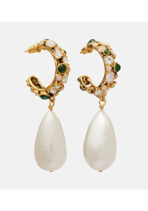 Saint Laurent Embellished drop earrings