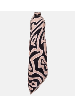 Pucci Labirinto halterneck silk twill midi dress