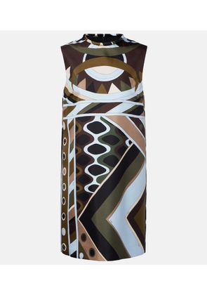 Pucci Vivara silk twill minidress