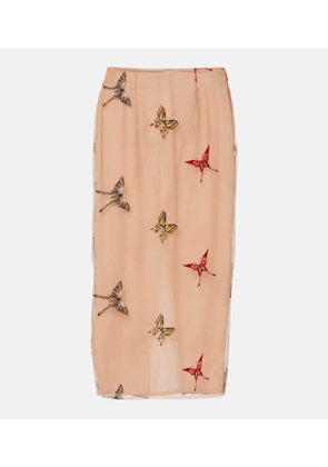 Blumarine Applique midi skirt
