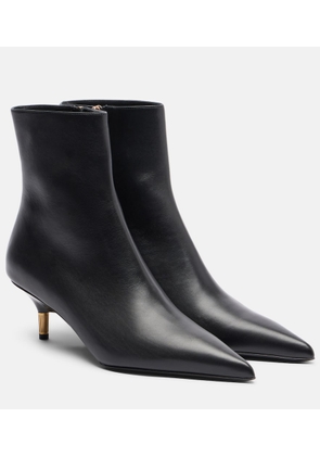 Khaite Bella leather ankle boots
