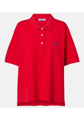 Prada Logo cotton pique polo shirt