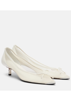 Jacquemus Tourni leather-trimmed mesh pumps