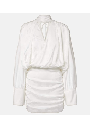 Rotate Bridal scarf-detail satin minidress