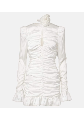 Rotate Bridal ruched satin minidress