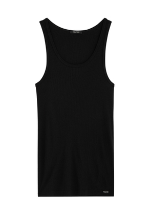 Tom Ford Ribbed Logo Jersey Tank - Black - S