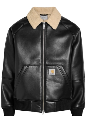 Carhartt Wip Shepton Faux Leather and Shearling Jacket - Black - M