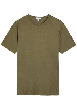 Sunspel Cotton T-shirt - Olive - S