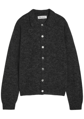 Our Legacy Evening Brushed Wool-blend Polo Shirt - Charcoal - 46 (IT46 / S)