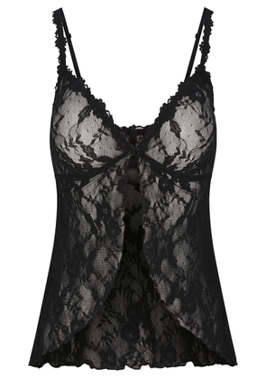 Skims Stretch-lace Babydoll top - Dark Grey - S (UK8-10)