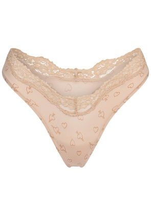 Skims Printed Stretch-jersey Thong - set of 5 - Multicoloured - S (UK8-10)