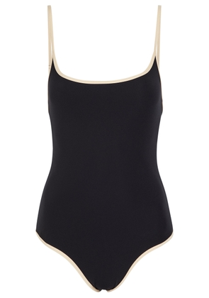 Toteme Contrasting-trim Swimsuit - Black - S (UK8-10 / S)