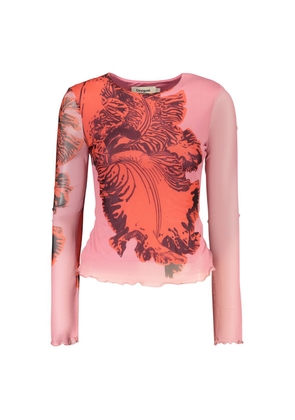 Desigual Rosa Viscosa Women T-Shirt - XL