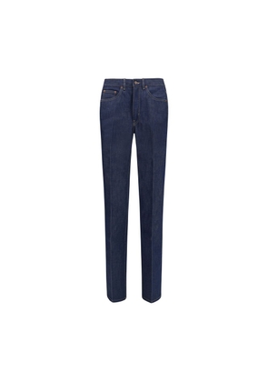 Chloé Blue Cotton Slim Fit Jeans - 26