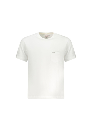 Guess Jeans Bianco Cotton Men T-Shirt - S