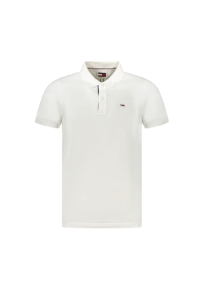 Tommy Hilfiger White Cotton Men's Polo Shirt - XL