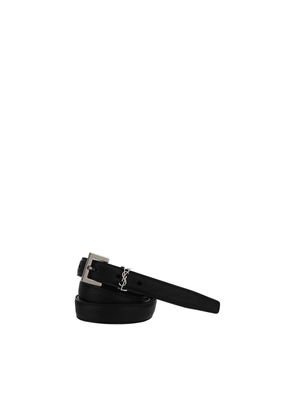 Saint Laurent Black Lamb Ovis Aries Aries Regular Belt - 100 cm / 40 Inches