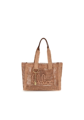 Chloé Beige Raffia Shoulder Bag