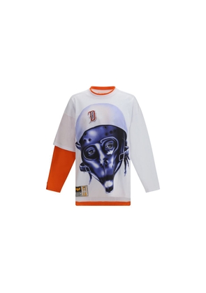 PDF Channel White Cotton Long Sleeve T-Shirt - S