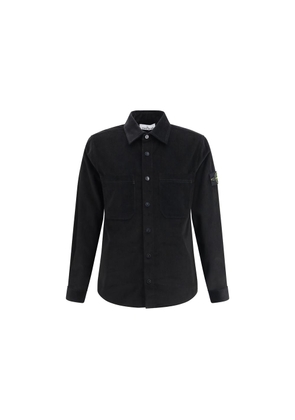 Stone Island Black Cotton Dress Shirt - M