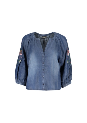 Desigual Blu Lyocell Women's Shirt - XS
