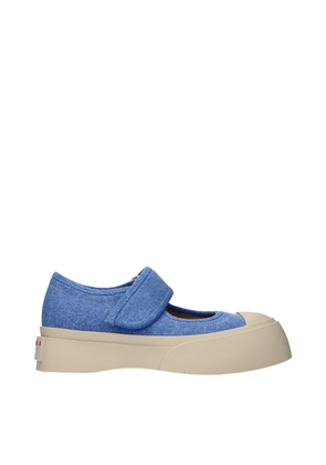 Marni Blue Fabric Low Top Sneakers - EU38/US8