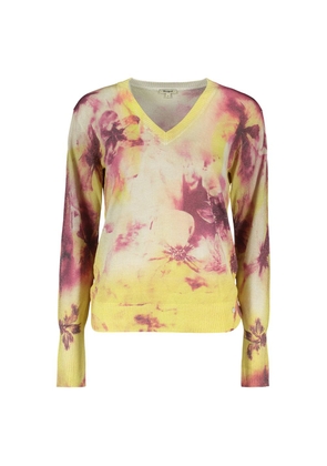 Desigual Yellow Viscose Women Sweater - XS