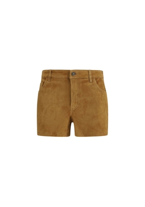 7FOR Beige Camel Hair  Bermuda Shorts - W25