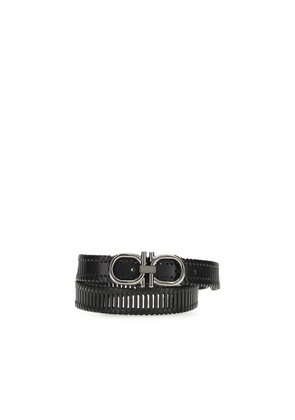 Ferragamo Black Calf Leather Bos Taurus Regular Belt - 100 cm / 40 Inches