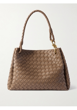 Bottega Veneta - Parachute Large Intrecciato Leather Shoulder Bag - Brown - One size