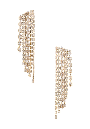 BaubleBar Raina Earrings in Metallic Gold.
