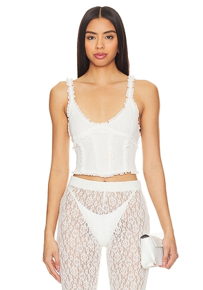 GUIZIO Soler Corset Top in White. Size S. Also in L.