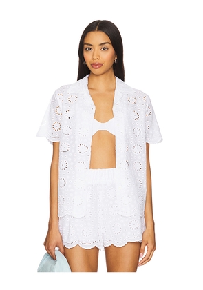 BEACH RIOT Lexie Top in White. Size L. Also in M, S, XL.