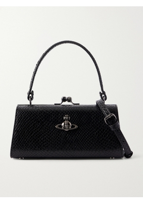 Vivienne Westwood - Doll Xl Croc-effect Leather Mini Bag - Black - One size