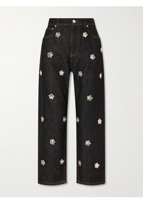 Marni - Appliquéd Straight-leg Jeans - Black - IT36,IT38,IT40,IT42,IT44,IT46