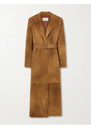 The Row - Raisa Belted Suede Trench Coat - Brown - US0,US2,US4