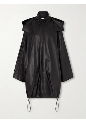 The Row - Cassandre Leather Hooded Coat - Black - US0,US2,US4,US6