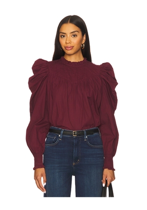 Cleobella Irina Blouse in Wine. Size XS. Also in M.