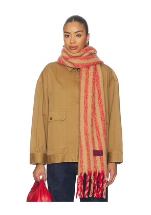 Damson Madder Brushed Oversized Scarf in Orange.