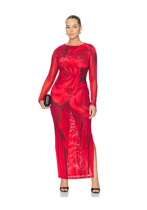 AFRM Phyll Midi Dress in Red. Size S. Also in XS.