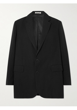 Auralee - Oversized Wool, Cotton And Linen-blend Oxford Blazer - Black - 0,1,2