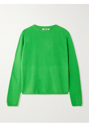 Auralee - Brushed Cashmere And Cotton-blend Sweater - Green - 0,1,2